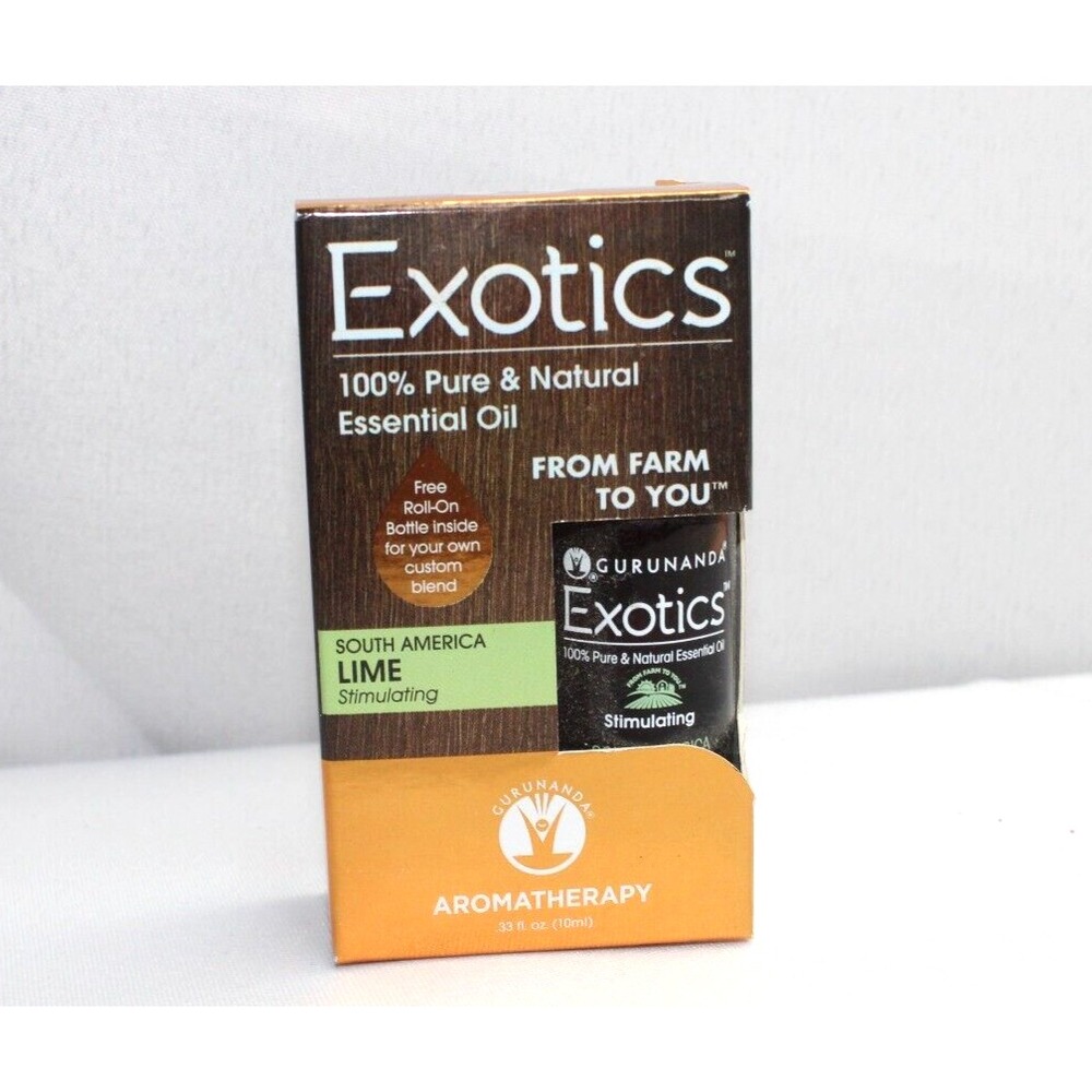 Exotics Essential Oil‎ South America Lime Stimulating GuruNanda 0.33oz NOS
